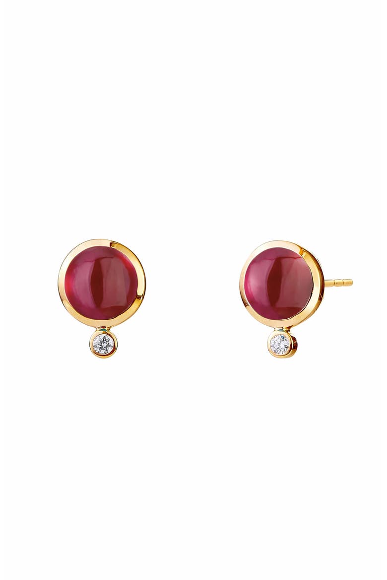 Cirra Mini Studs, Main, color, Garnet