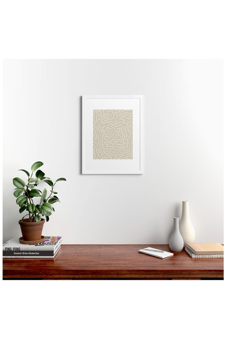 Organic Maze Framed Wall Art, Alternate, color, WHITE FRAME 18X24