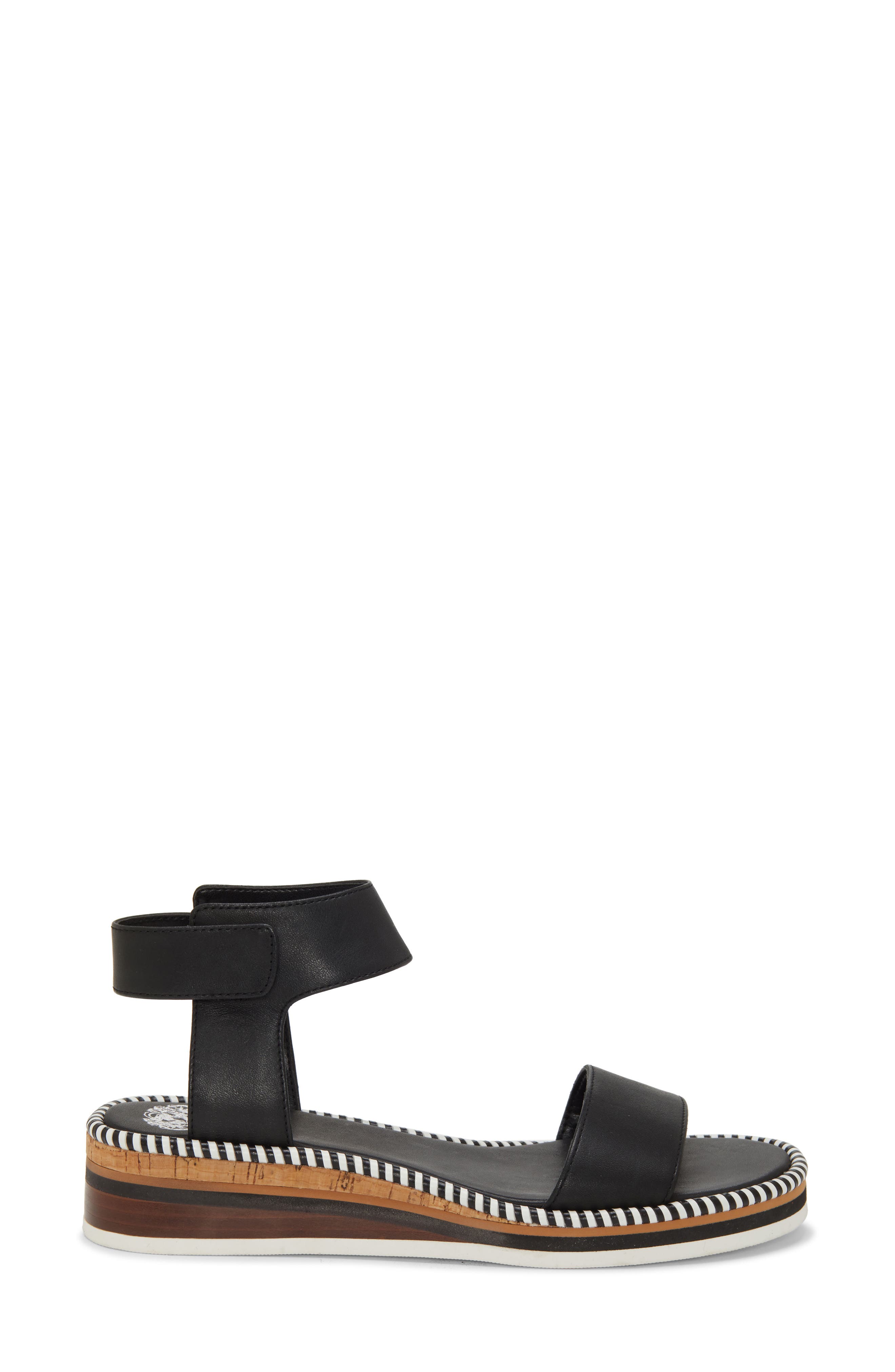 Moirina Stacked Platform Sandal, Alternate, color, BLACK LEATHER