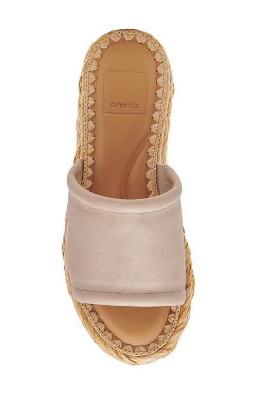 Dolce Vita Chavi Platform Slide Sandal In Sand Leather