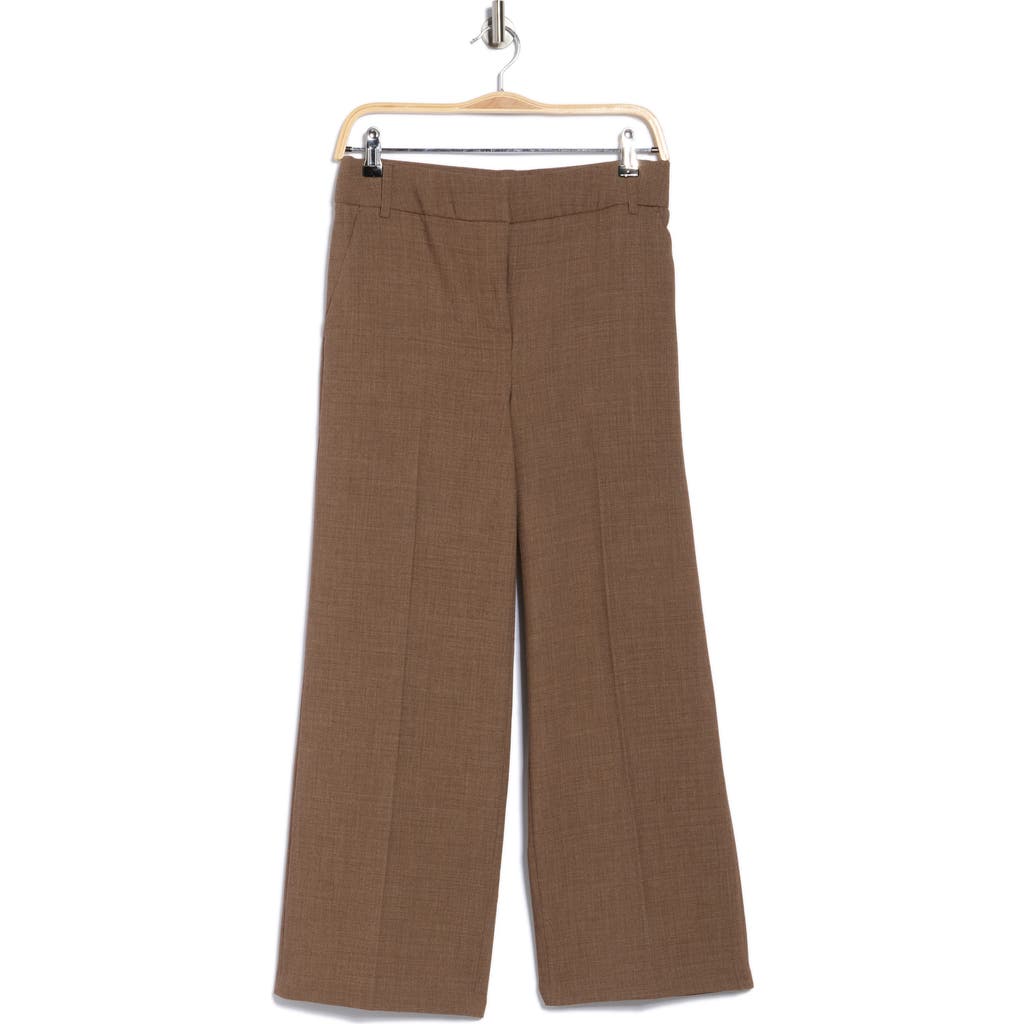 Amanda & Chelsea Wide Leg Crop Pants In Brown