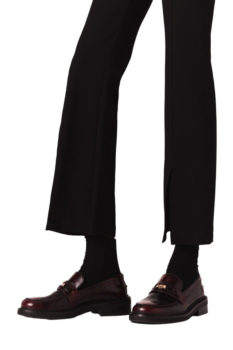 Slit trousers, Alternate, color, Black