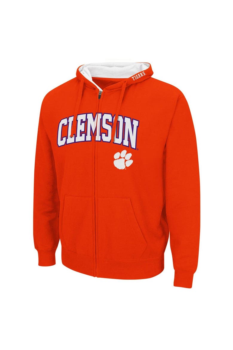 Men's Colosseum Orange Clemson Tigers Arch & Logo 3.0 Full-Zip Hoodie, Alternate, color, Orange