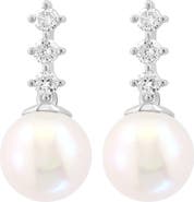 EFFY Diamond & Freshwater Pearl Drop Earrings