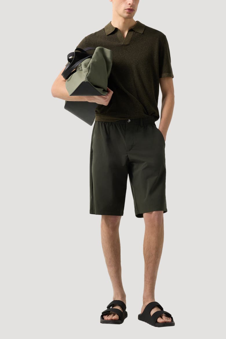 Lyon Knitted Polo Shirt, Alternate, color, Olive green