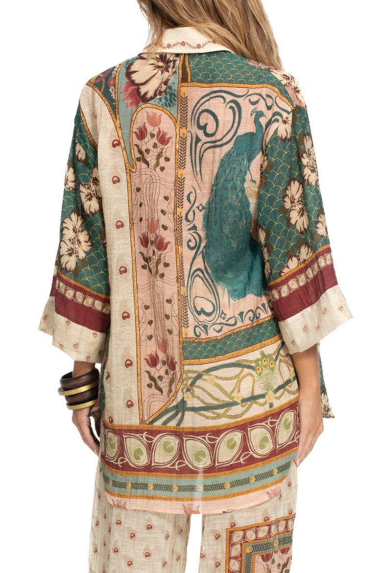 Chrissy Plume Cover-Up Shirt, Alternate, color, GREEN