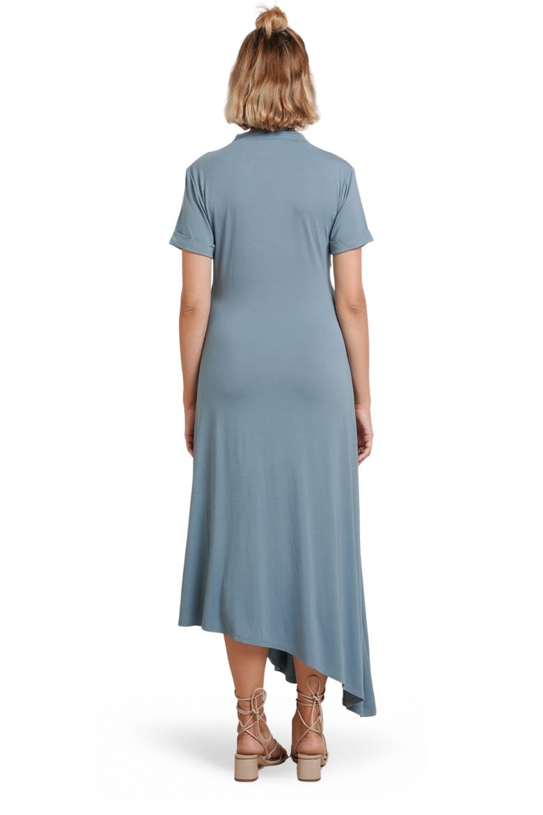 Talia Maternity Twist Dress, Alternate, color, Dusty Blue