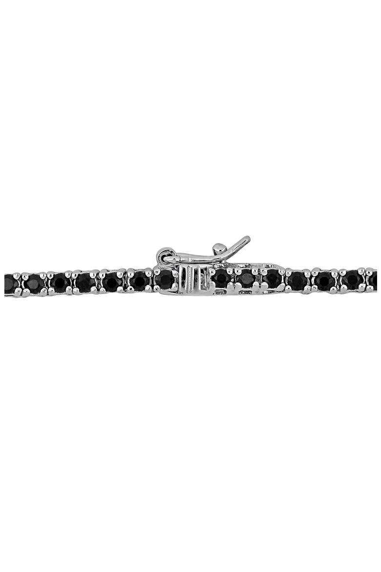 Sterling Silver Black Spinel Tennis Necklace, Alternate, color, BLACK