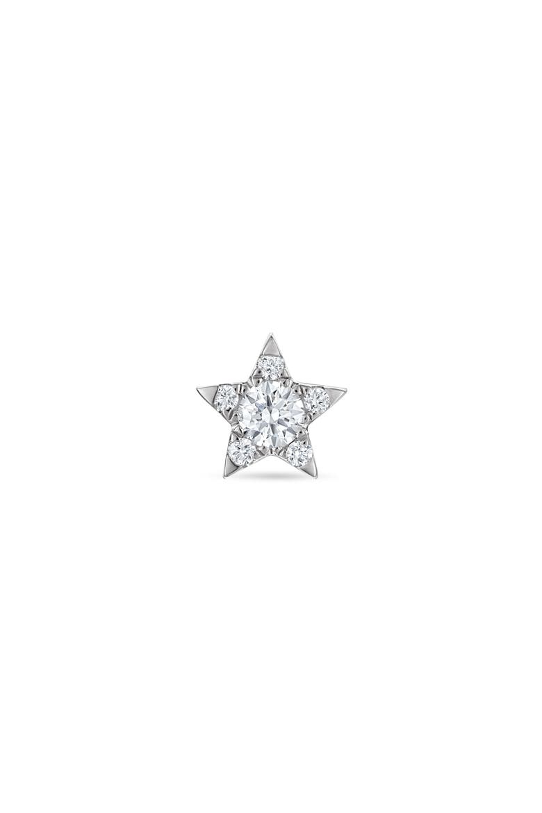 Diamond Star Threaded Stud Earring, Alternate, color, WHITE GOLD