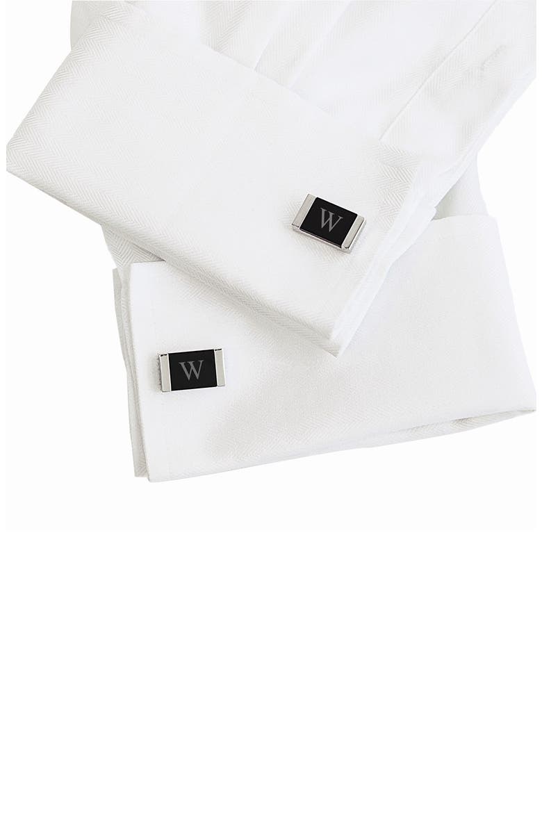 Monogram Cuff Links, Alternate, color, ONYX - BLANK