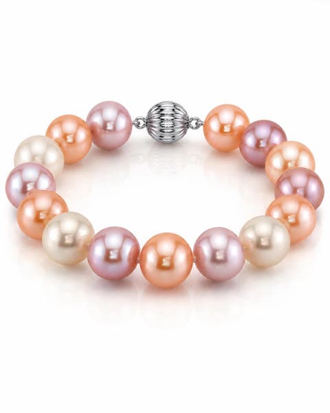 11-12mm Multicolor Freshwater Pearl Bracelet - AAA Quality