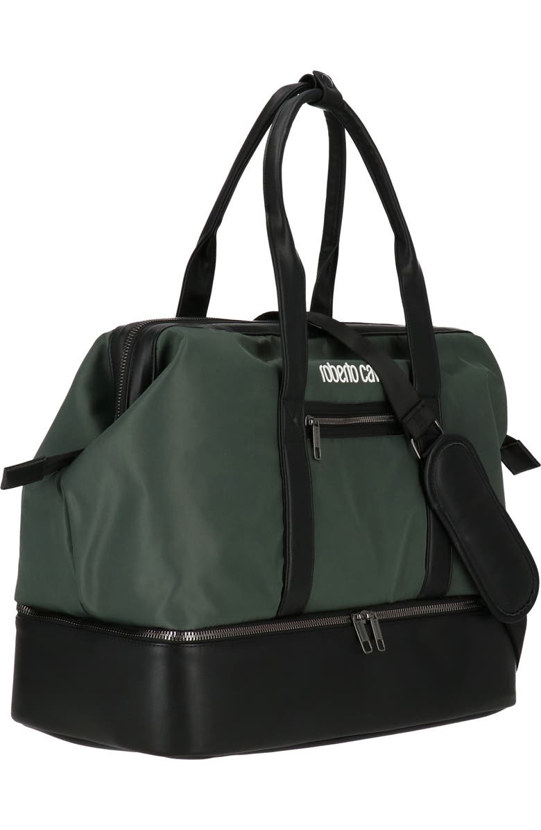 Roberto Cavalli Causal Drop Bottom Nylon Duffle Bag, Alternate, color,