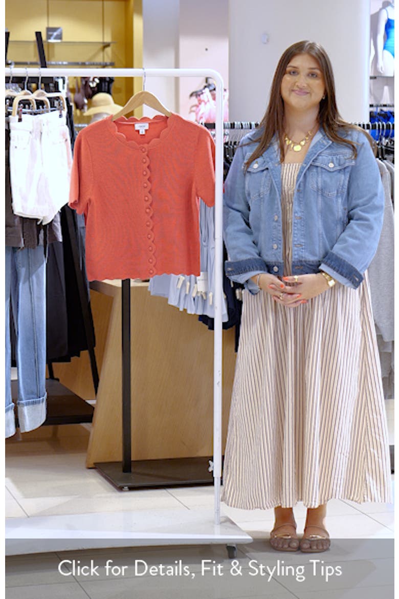 Scallop Edge Short Sleeve Cardigan video