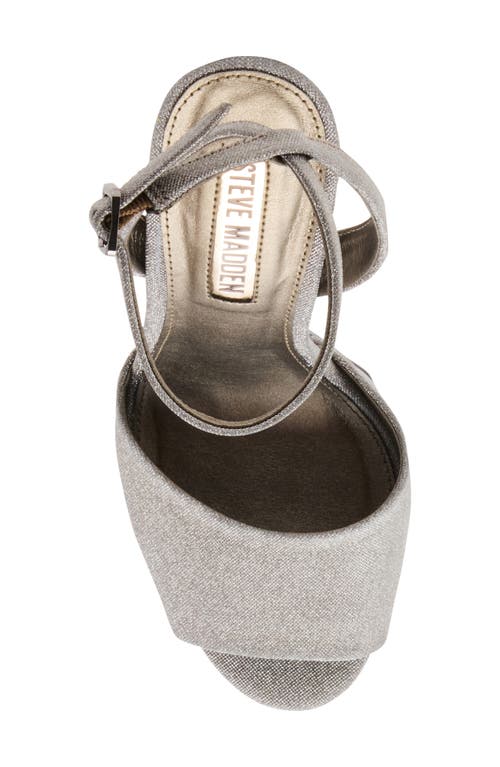 Steve Madden Jezzica Ankle Strap Platform Sandal In Gray