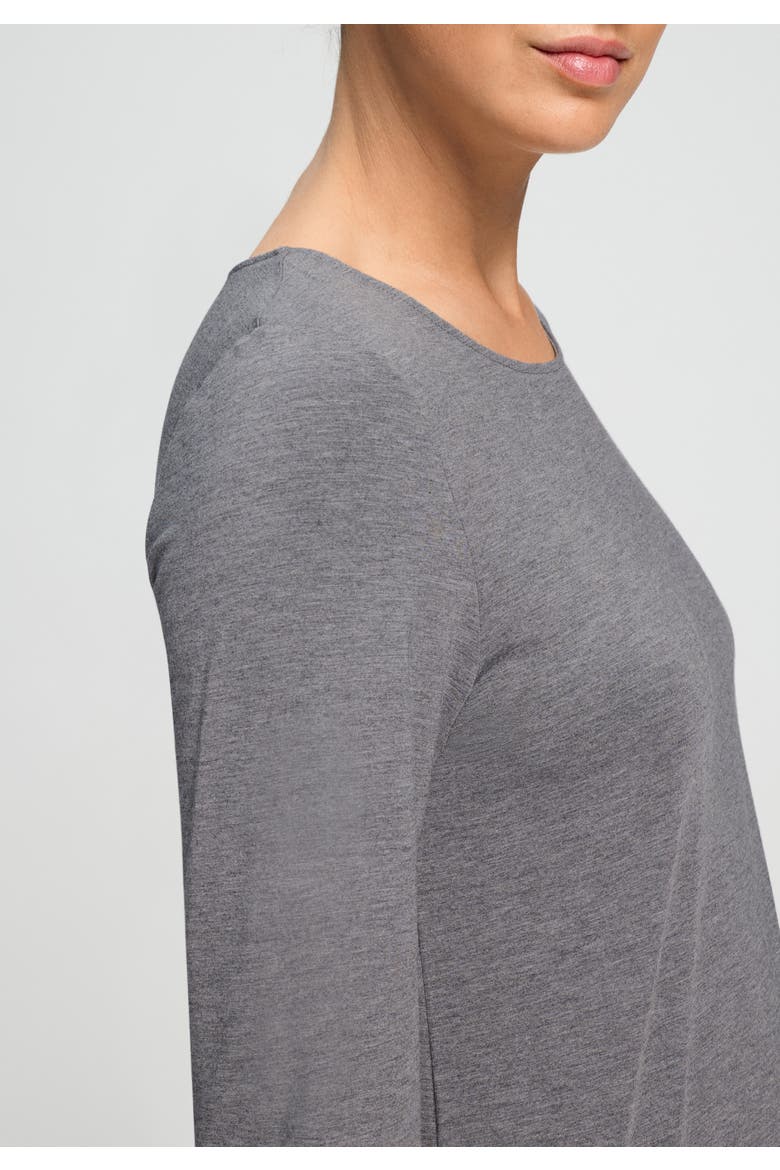 Natural Elegance Relaxed Round Neck Top, Alternate, color, Stone Melange