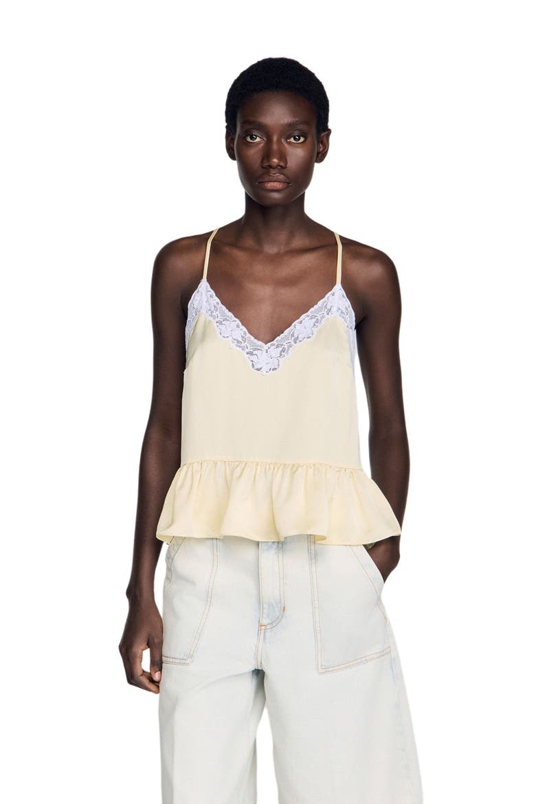 Ruffled top, Main, color, Light yellow