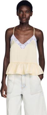 SANDRO Ruffled top