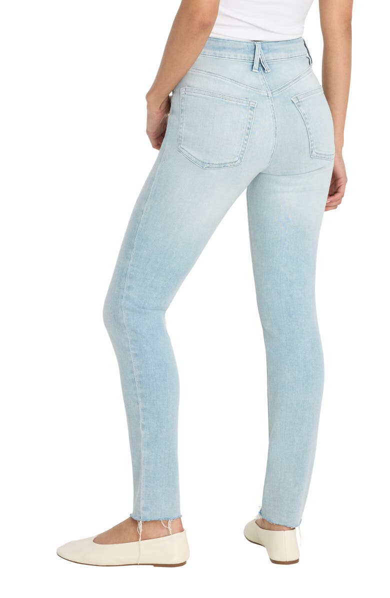 Good American Soft-Tech Good Legs Raw Hem Skinny Jeans, Alternate, color, Indigo1129