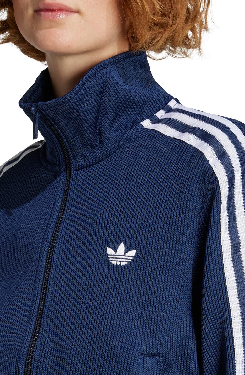 adidas Firebird Adicolor Knit Track Jacket, Alternate, color, Night Indigo/ White
