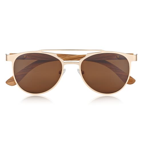 Earth Wood Positano Polarized Sunglasses In Brown