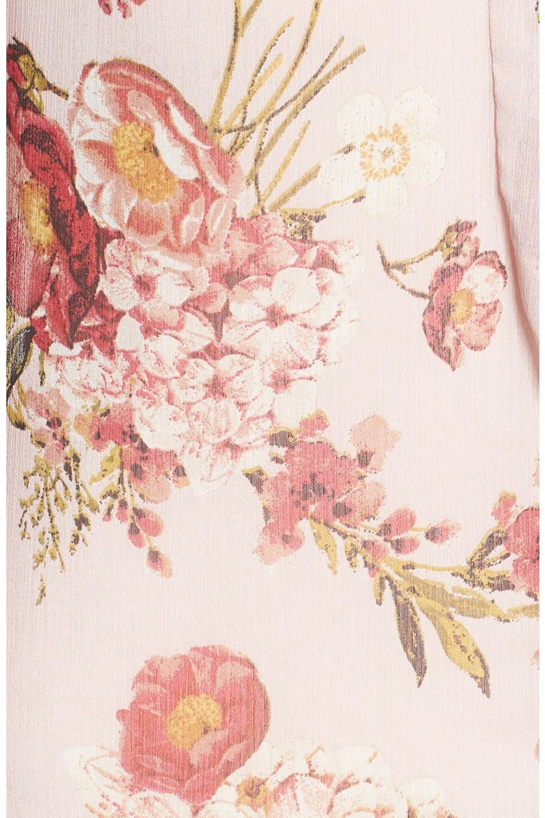 Amelie Tie Neck Floral Blouse, Alternate, color, PINK