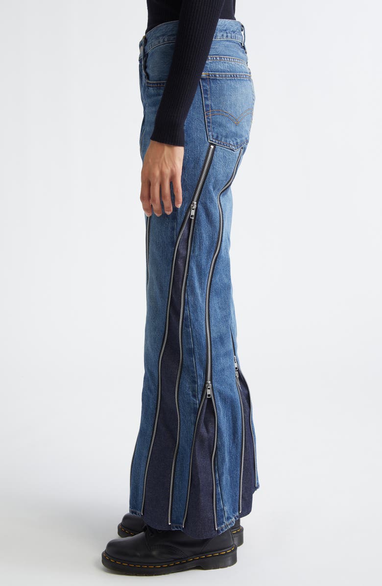 Junya Watanabe x Levi's<sup>®</sup> Zip Detail Flare Jeans, Alternate, color, Indigo