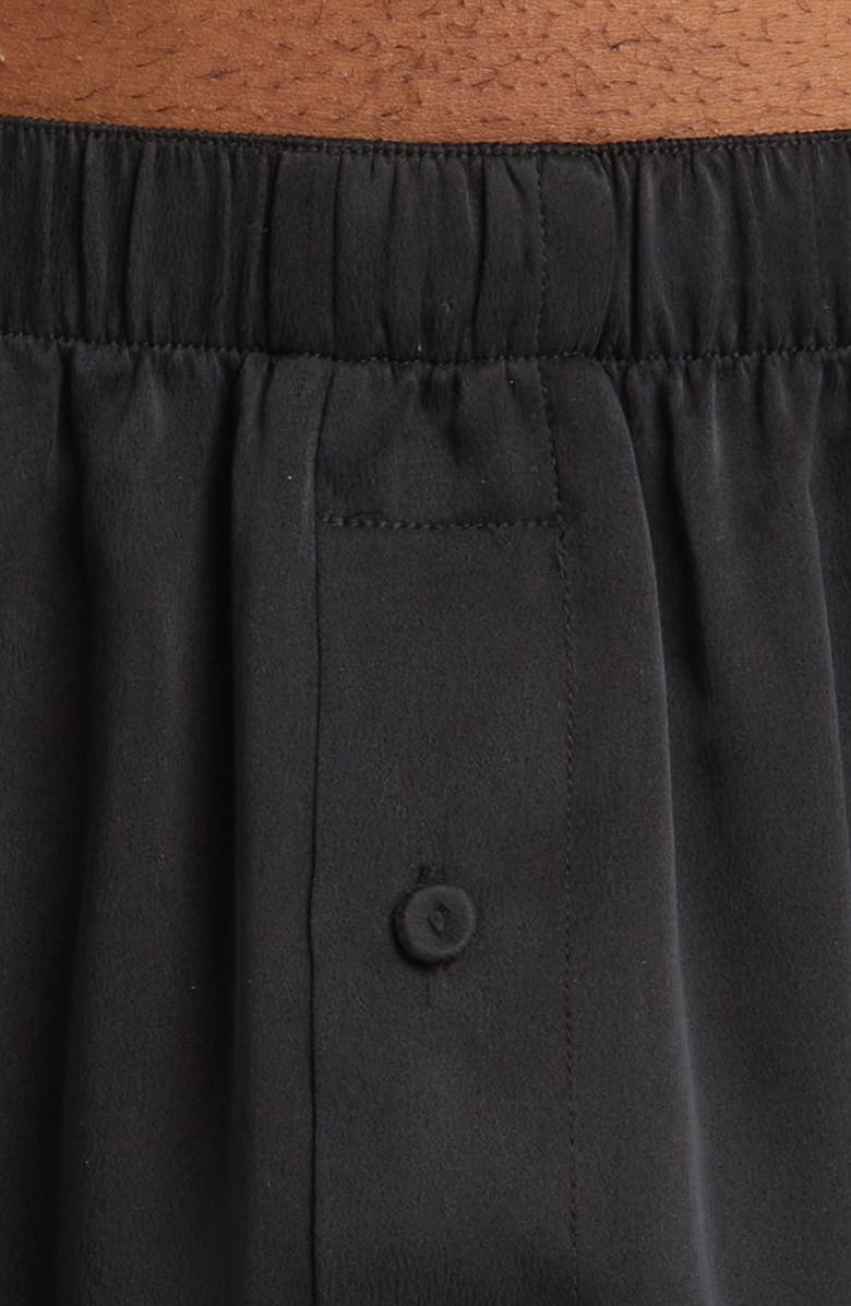 Lunya Washable Silk Boxer Shorts, Alternate, color, Immersed Black