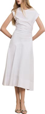 Veronica Beard Lisette Stretch Cotton Midi Dress