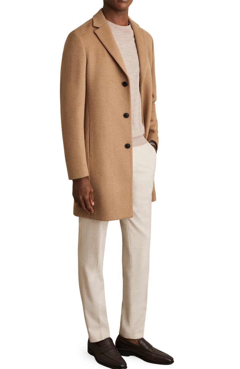 Reiss Clarke Overcoat, Alternate, color, Camel