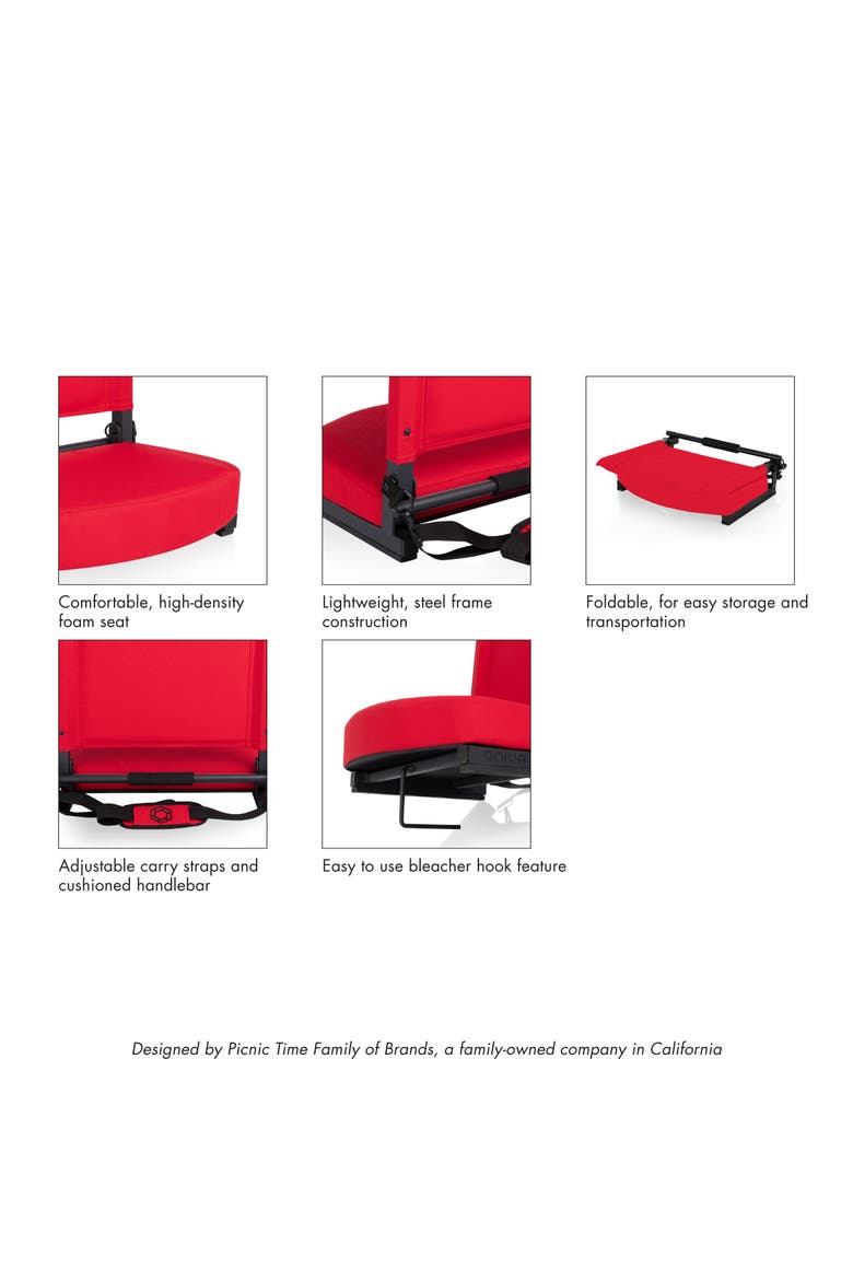 Gridiron Portable Stadium Seat, Alternate, color, Red