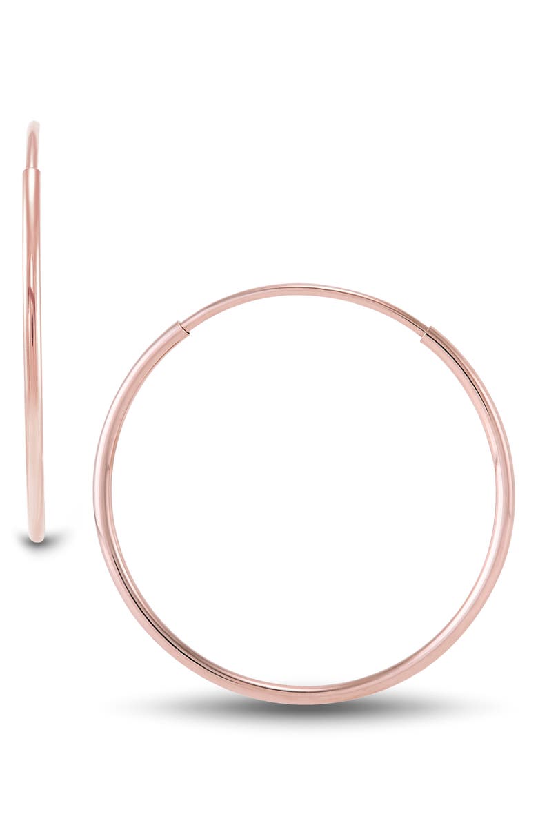 Frankie & Zoe 16mm Endless Hoop Earrings, Alternate, color, Rose Gold