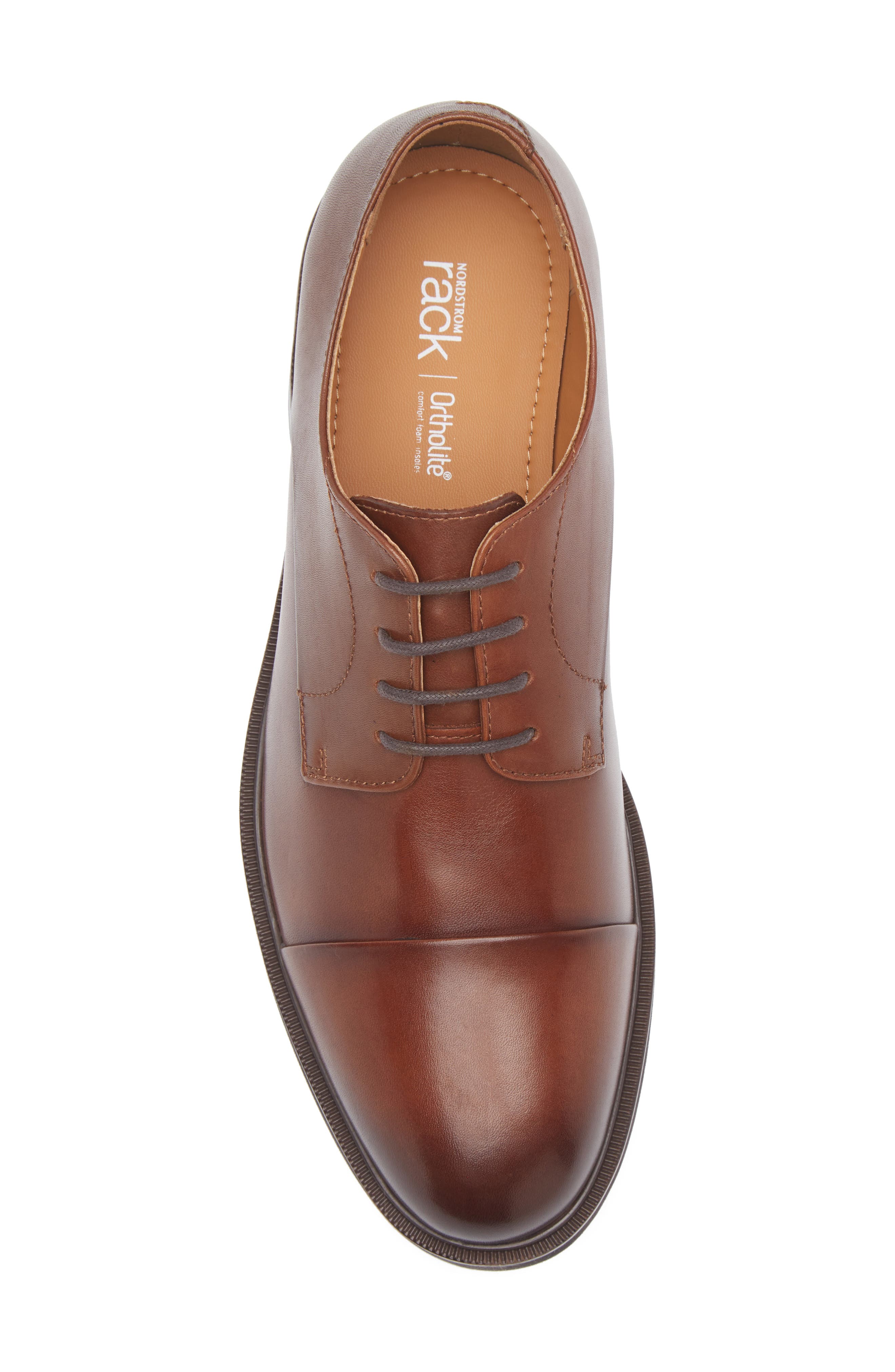 Ryden Cap Toe Derby, Alternate, color, BROWN LEATHER