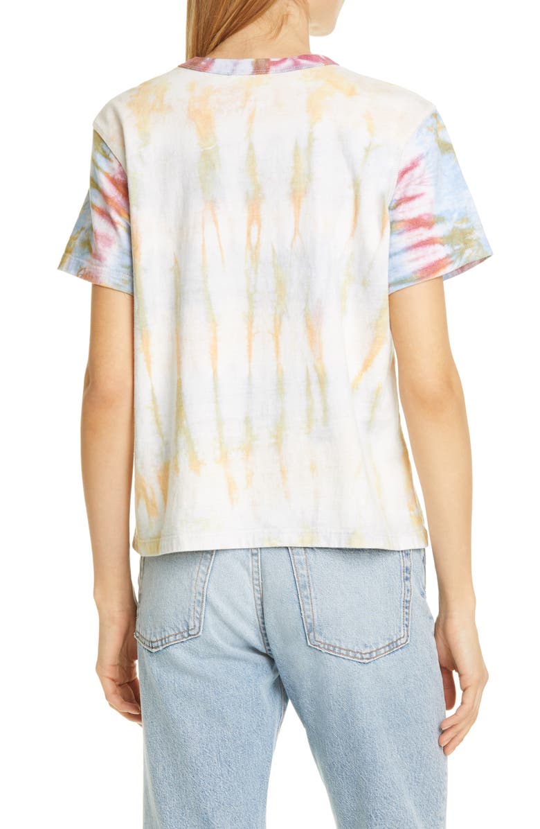 John Elliott Reconstructed Tie Dye Crop T-Shirt, Alternate, color, 