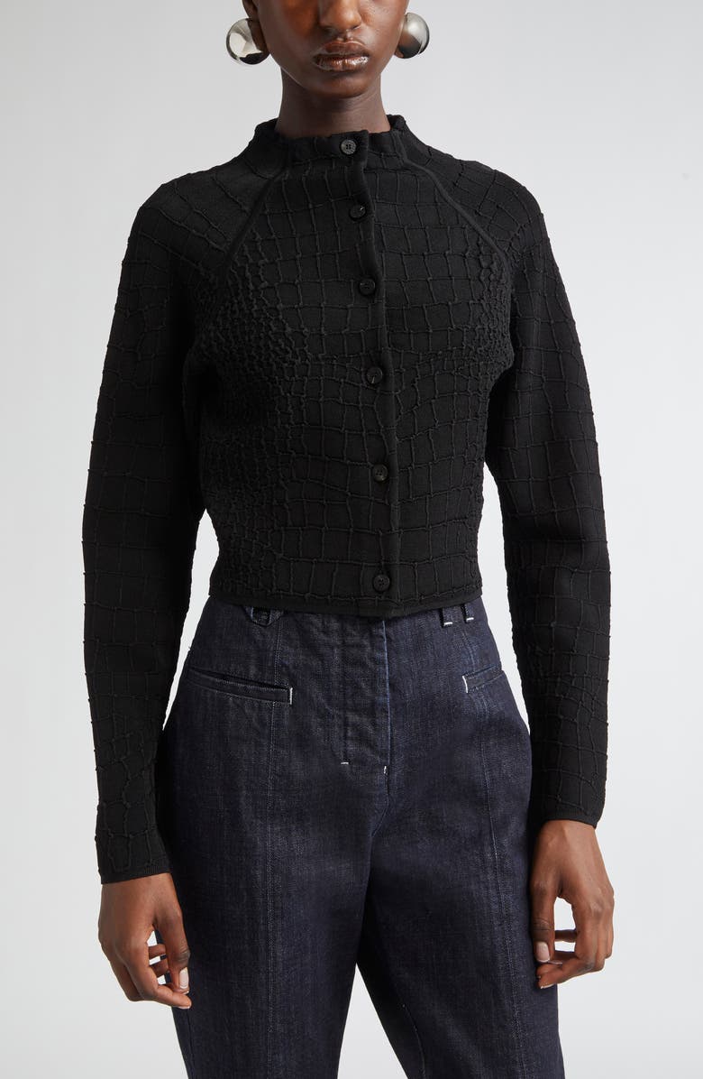 Jacquemus The Scala Cardigan, Main, color, Black