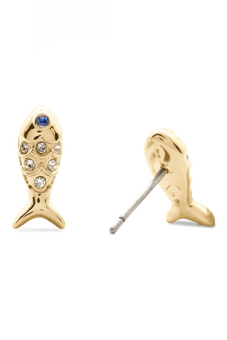 summer daze fish stud earrings, Alternate, color, CLEAR MULTI