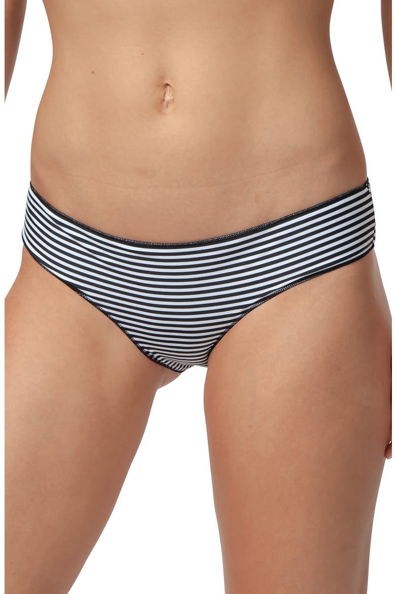 Classic Surf Hipster Bikini Bottom, Main, color, BLACK/ WHITE