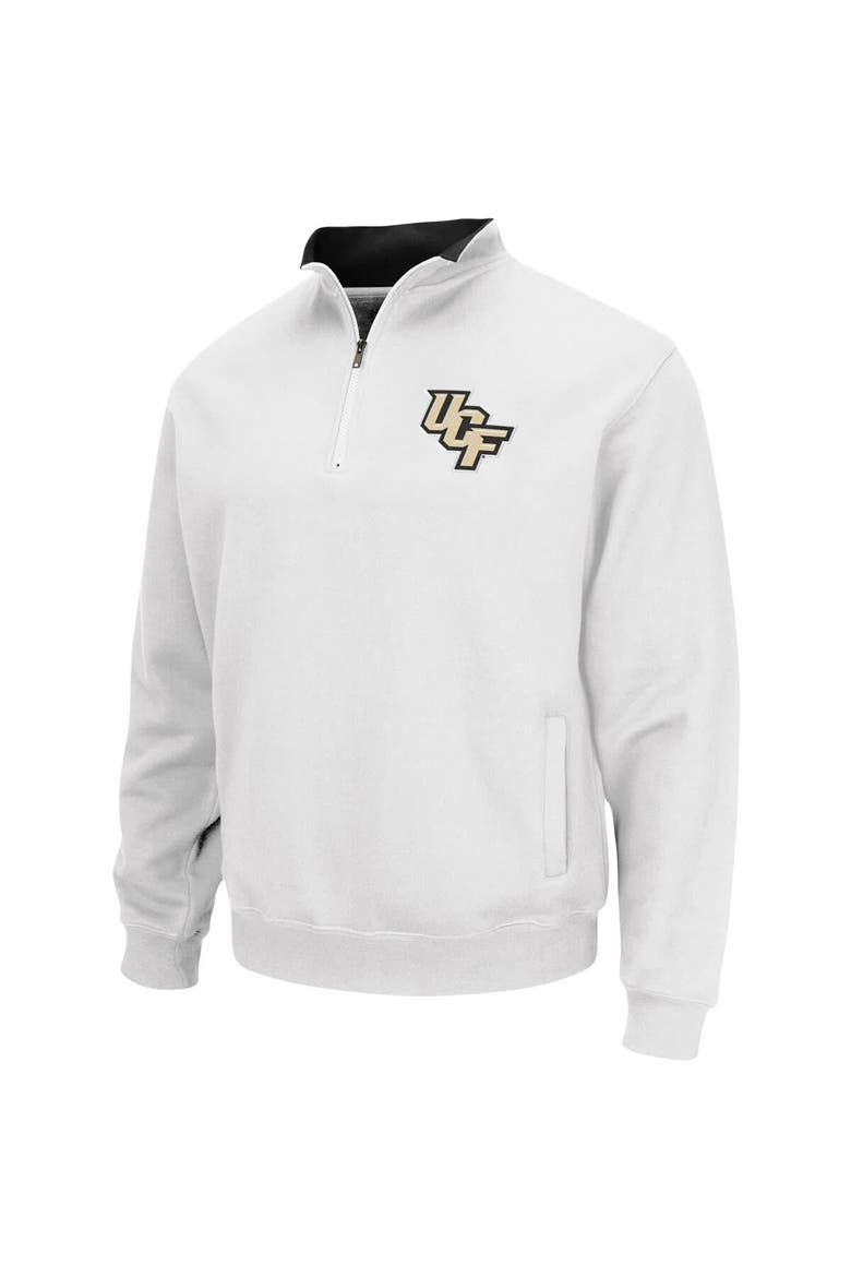Men's Colosseum White UCF Knights Tortugas Logo Quarter-Zip Pullover Jacket, Alternate, color, White