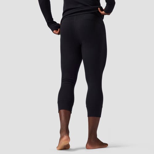 Backcountry Cedars Rws Merino Mid-wt Baselayer 3/4 Bottom In Black