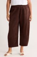 MAX STUDIO Faux Suede Barrel Pants