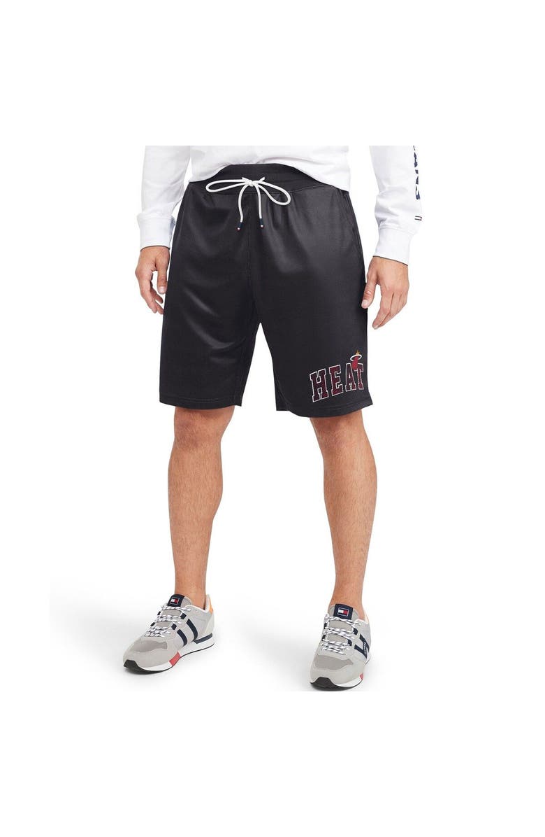 TOMMY JEANS Men's Tommy Jeans Black Miami Heat Mike Mesh Basketball Shorts, Main, color, Black
