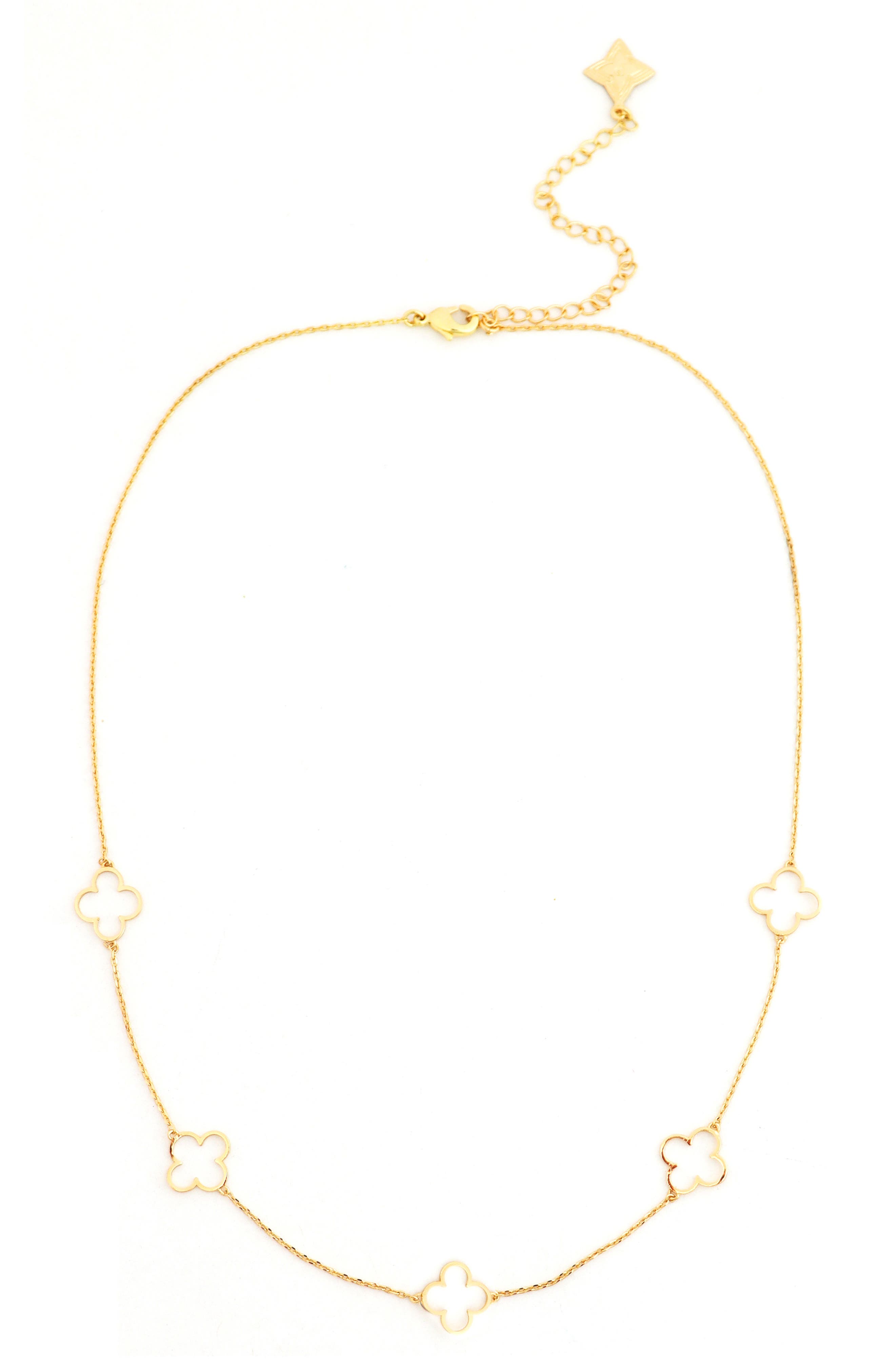 Panacea Open Clover Station Necklace