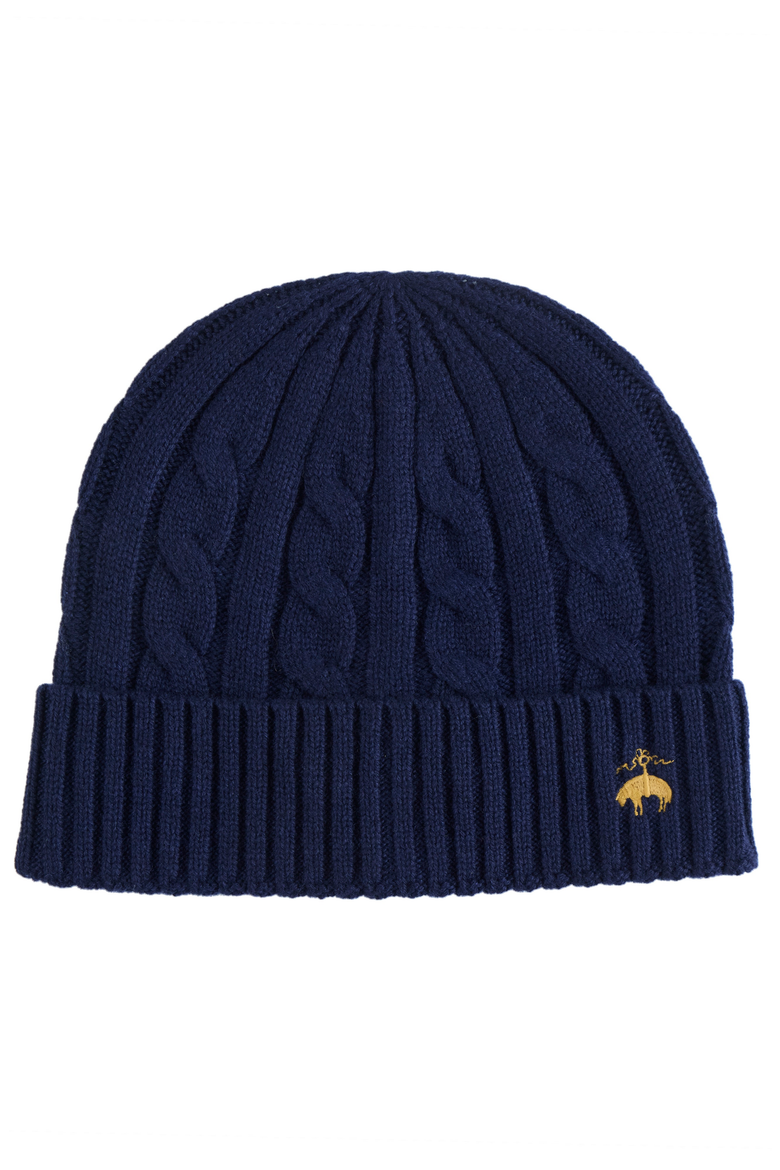 Cashmere Blend Classic Cable Hat, Main, color, Navy