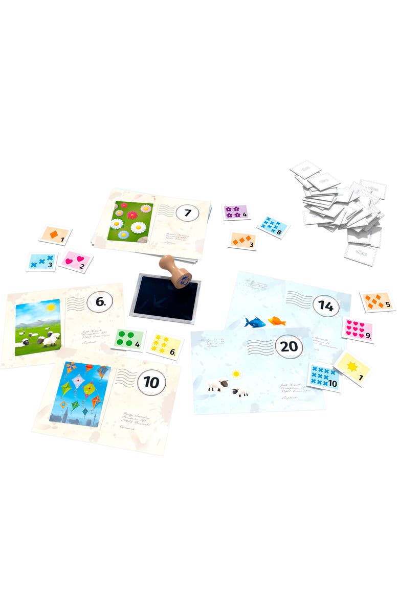 HABA Pio's Pigeon Post Board Game for Kids 5 & Up, A Fun Arithmetic Family Game and Stem Toy with Postcards and Mail, Alternate, color,