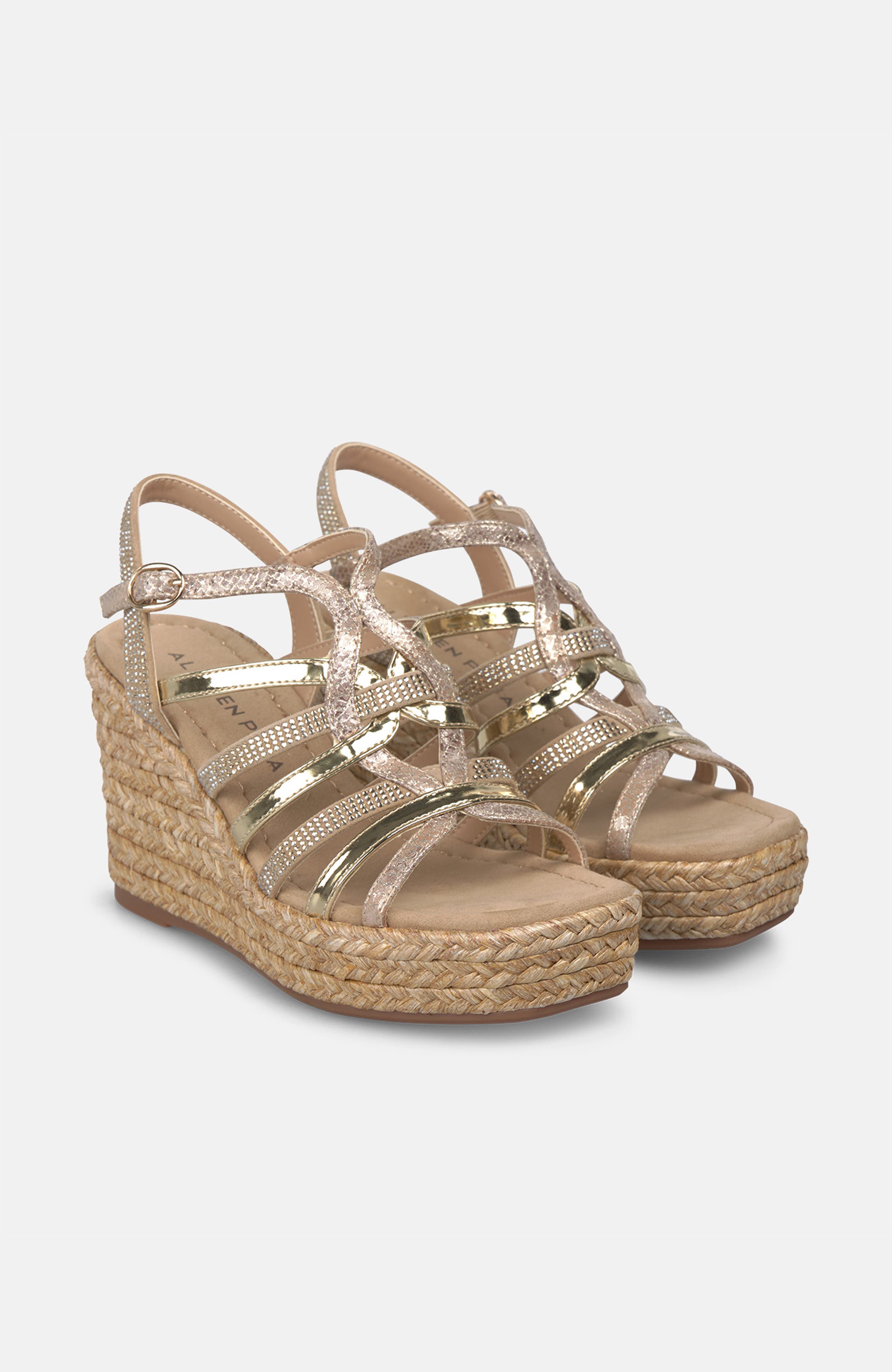 Platform Sandal with Strappy Body, Alternate, color, Sand