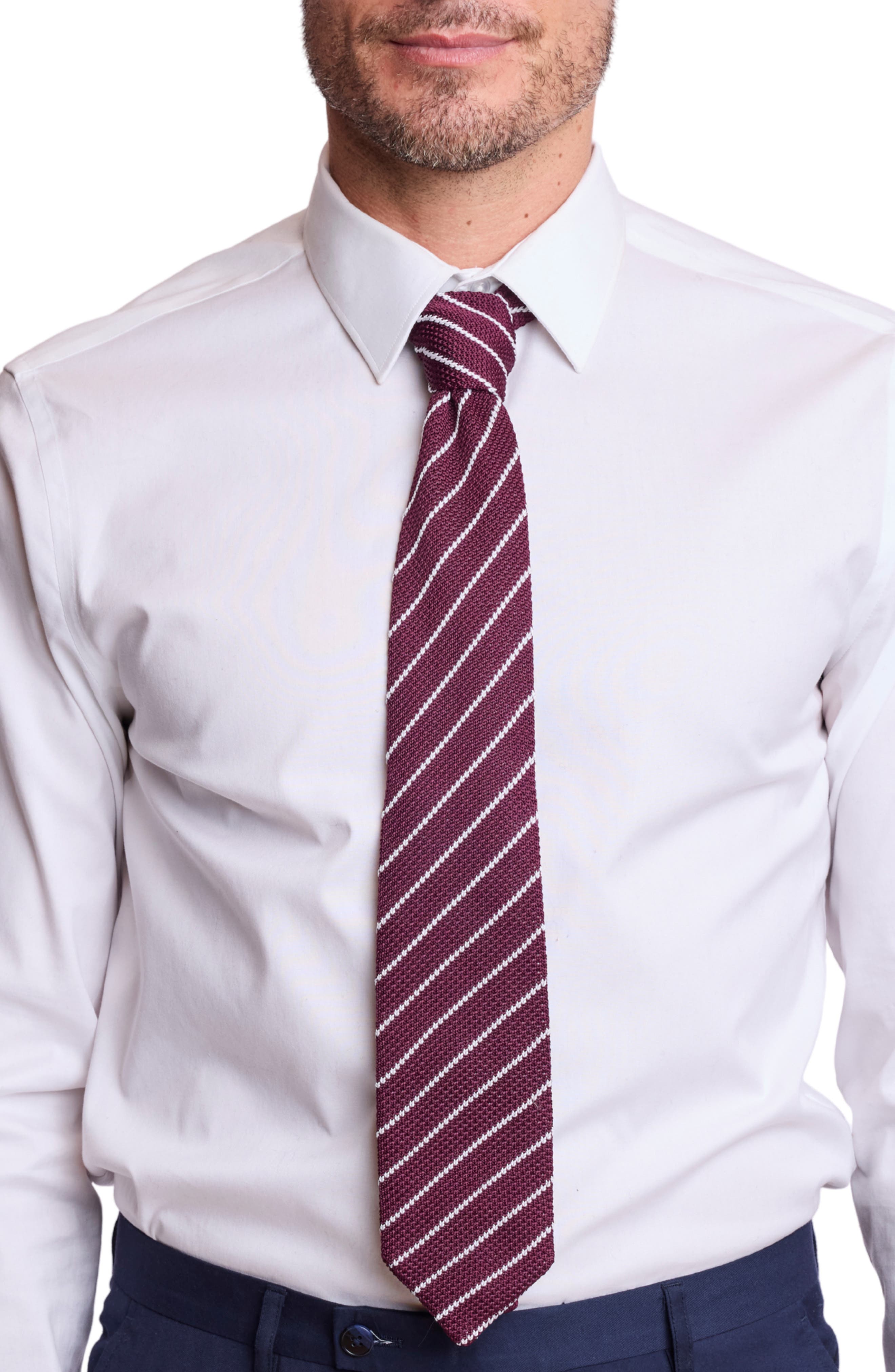 Stanley Striped Knit Tie