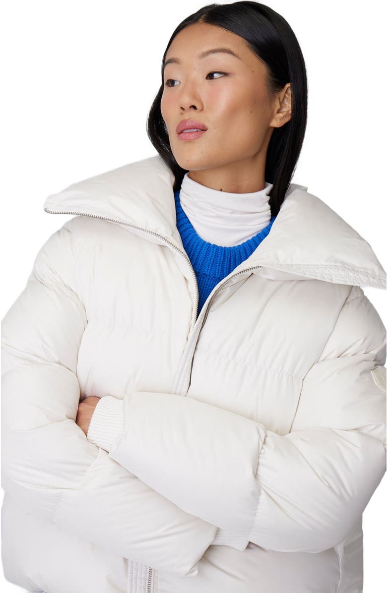 Quartz Co. GISELE SHORT | Down Puffer Jacket, Alternate, color, Ivory