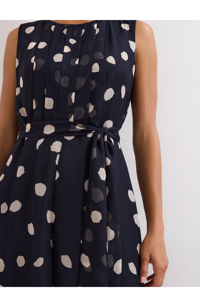 Phase Eight Maxine Spot Tie-Waist Maxi Jumpsuit, Alternate, color, Navy/Ivory