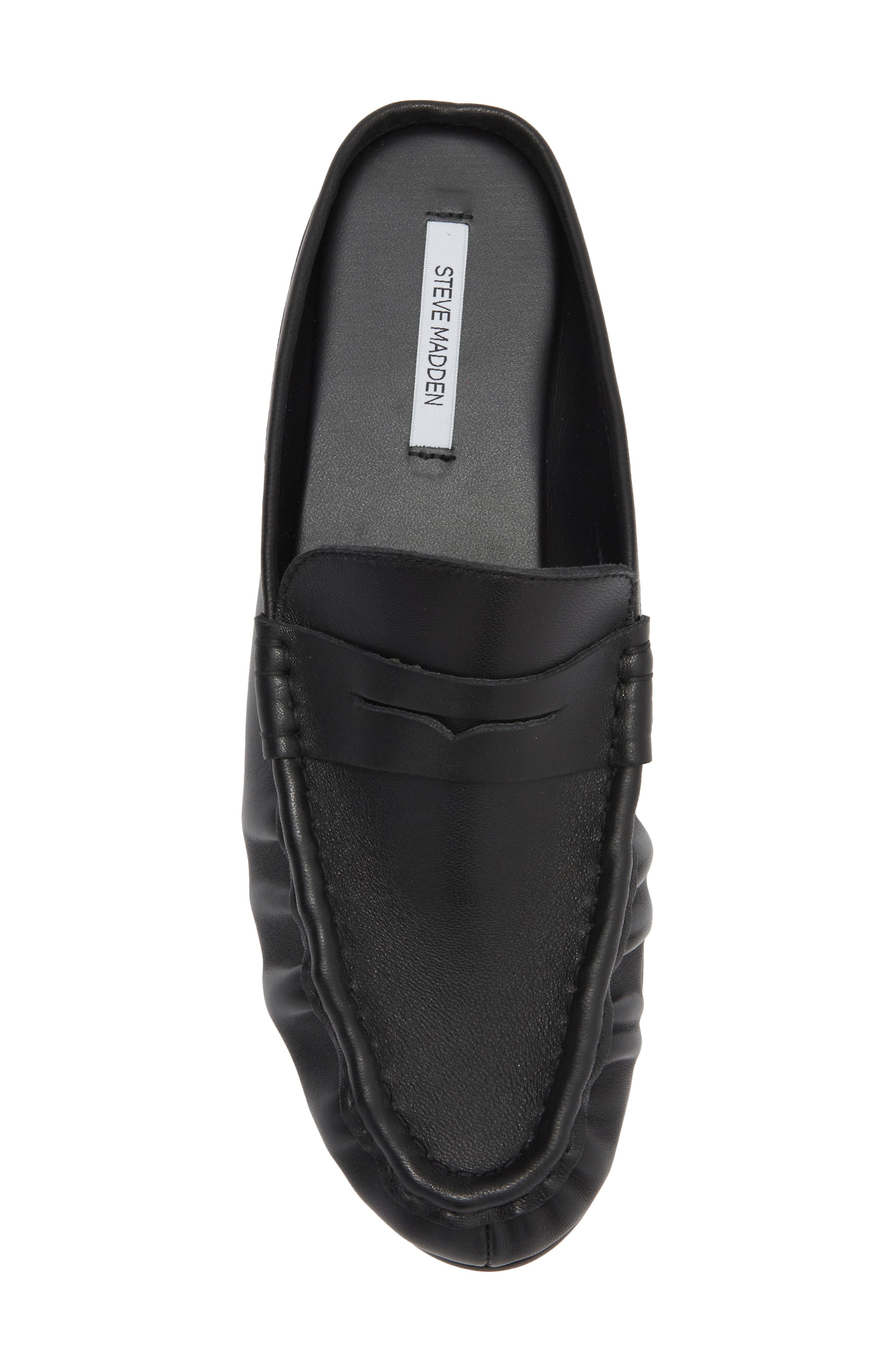 Steve Madden Rafe Loafer Mule, Alternate, color, Black Leather