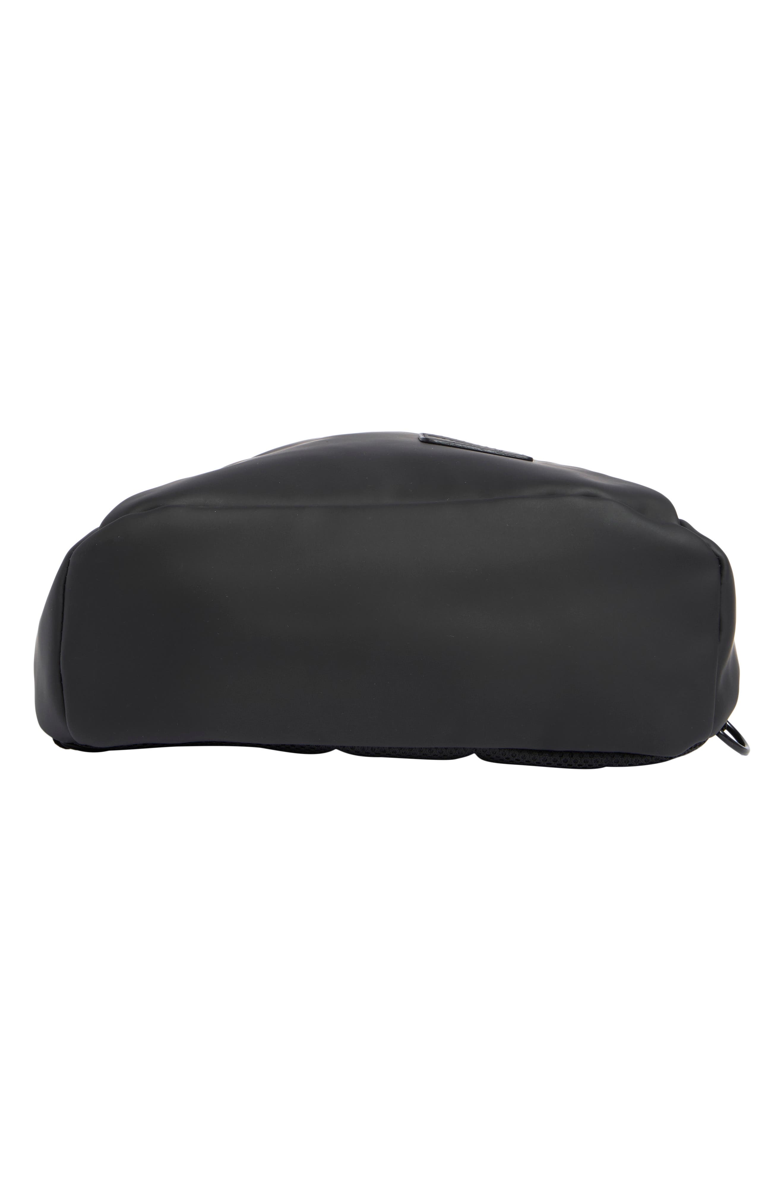 Rubberized Sling Bag, Alternate, color, BLACK