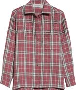 Golden Goose Journey Beaded Plaid Cotton Overshirt